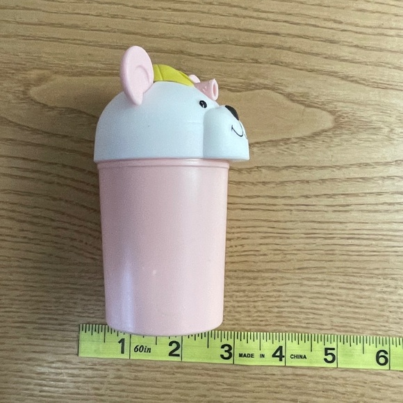 Vintage Sippy Cups Lot of 2 Blue & Pink Puppy Dogs w Straws Toddler Thailand - Picture 12 of 12